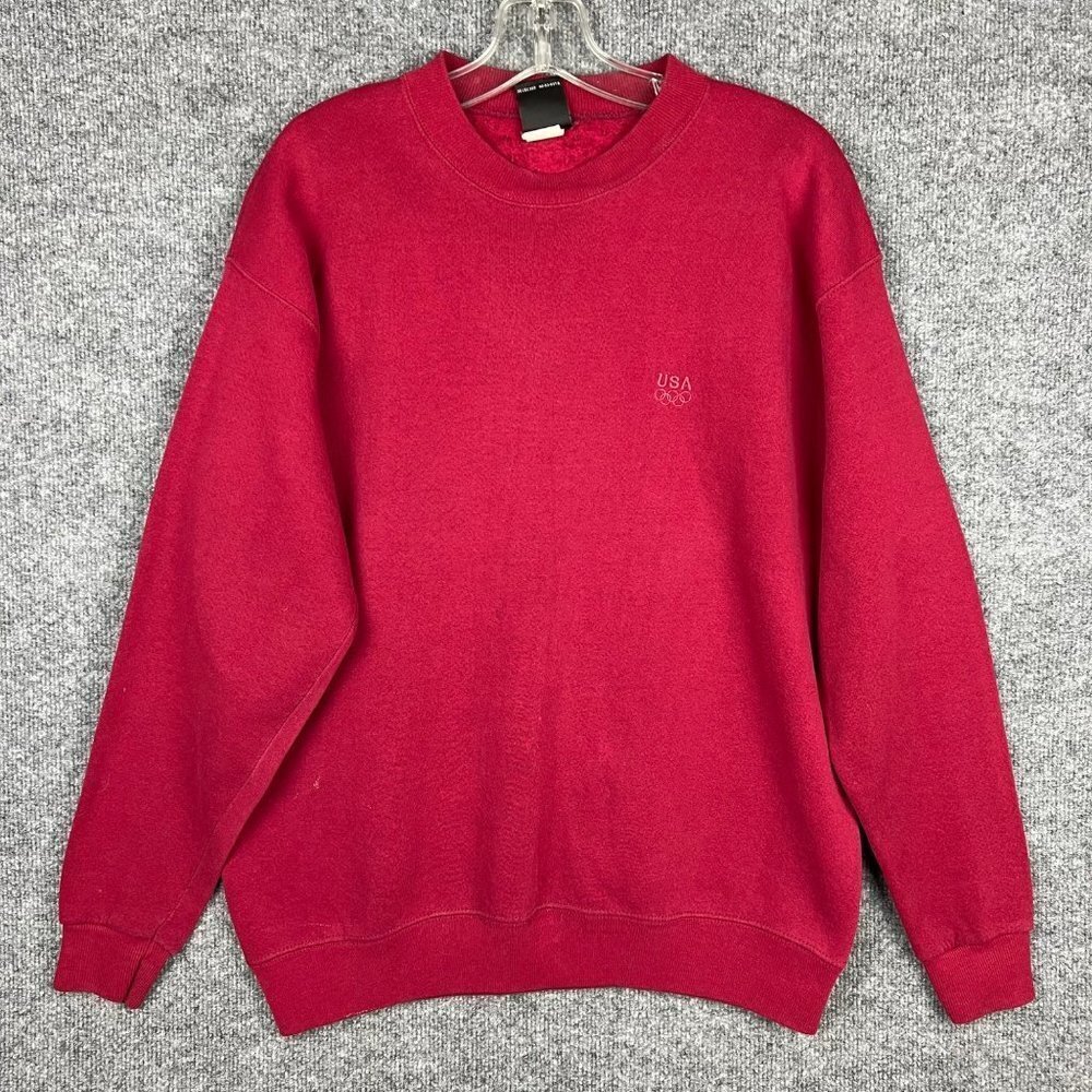 VINTAGE USA OLYMPICS JC PENNEY CREWNECK‎ SWEATER MADE IN USA Sz L